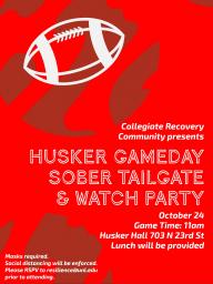 CRC Husker Gameday Sober Tailgate & Watch Party