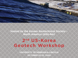 The second U.S.-Korea Geotech Workshop will be Thursday, Oct. 22.