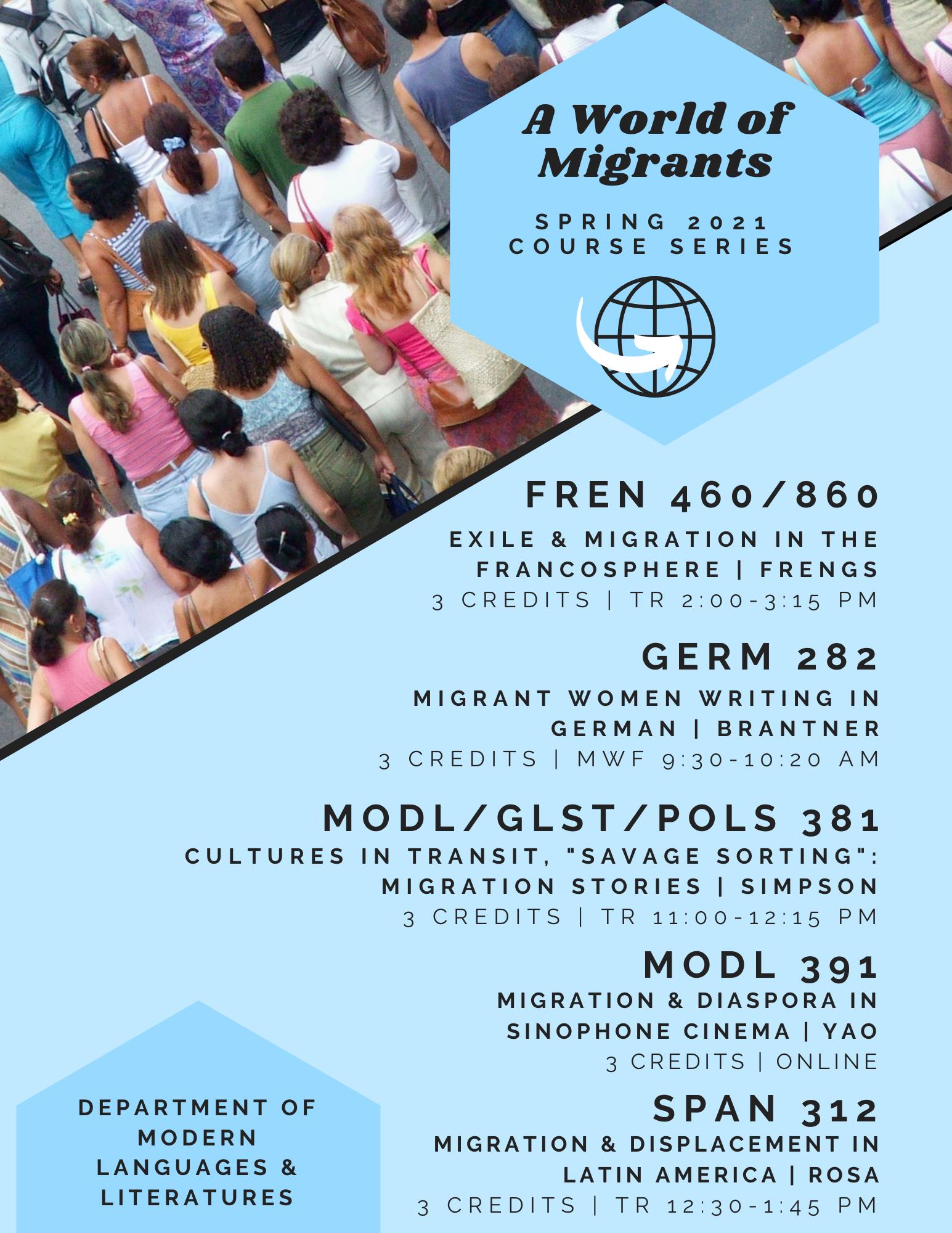 A World of Migrants: Spring 2021 Course Series