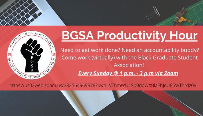 This is a space to hold ourselves and each other accountable to our work goals and to come and meet some fellow Black graduate students. 
