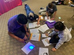 Students at CSE Hack Day in 2019 participating in an Escape Room Challenge activity.