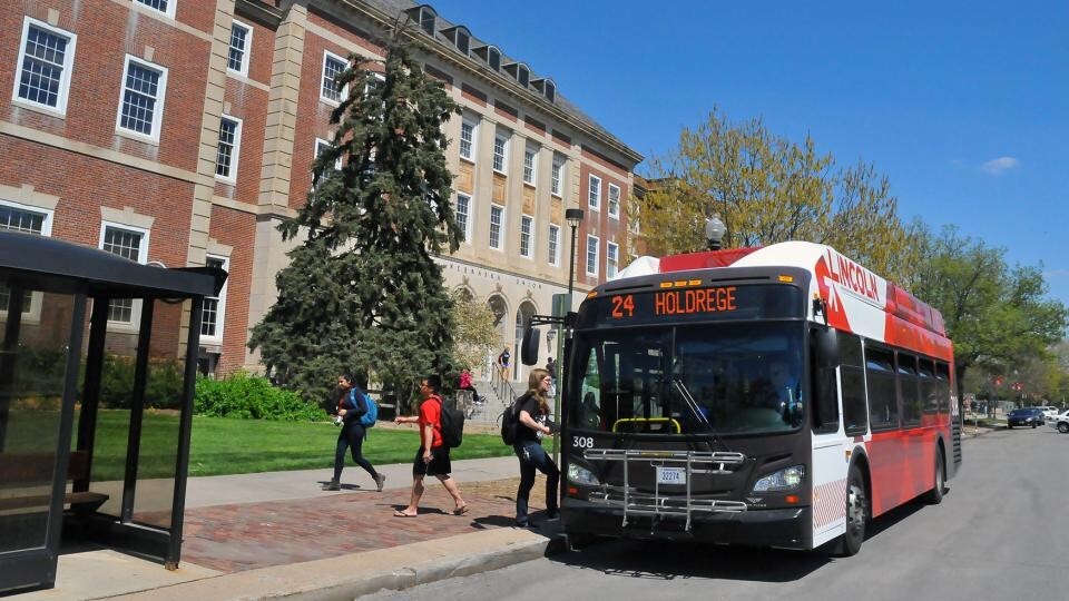 Parking and Transit Services has announced its winter break schedule for campus buses (photo taken pre-COVID). 