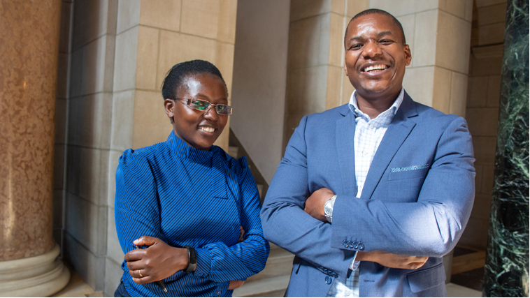 Two Fellows from the 2019 Nebraska Institute of the Mandela Washington Fellowship for Young African Leaders pose in the Nebraska State Capitol. Launching in 2021, Nebraska will further expand its engagement in Africa through the UPEX-Rwanda program.