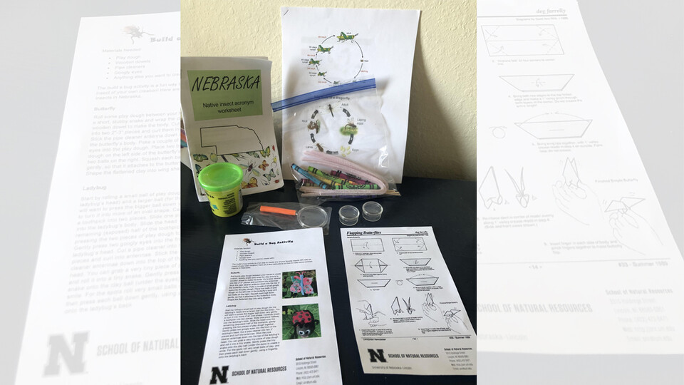 Environmental education and interpretation students Ann Spilker and Taryn Hohenbary created a set of STEAM Sacks for fourth- through sixth-grade students that feature activities centered around Nebraska’s native insects.