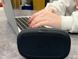 Students can check out a MiFi hotspot device for no charge through Information Technology Services.