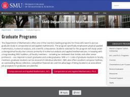 SMU Ph.D. program in Applied and Computational Math
