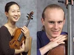 Chiara String Quartet members (from left) Julie Yoon and Gregory Beaver.
