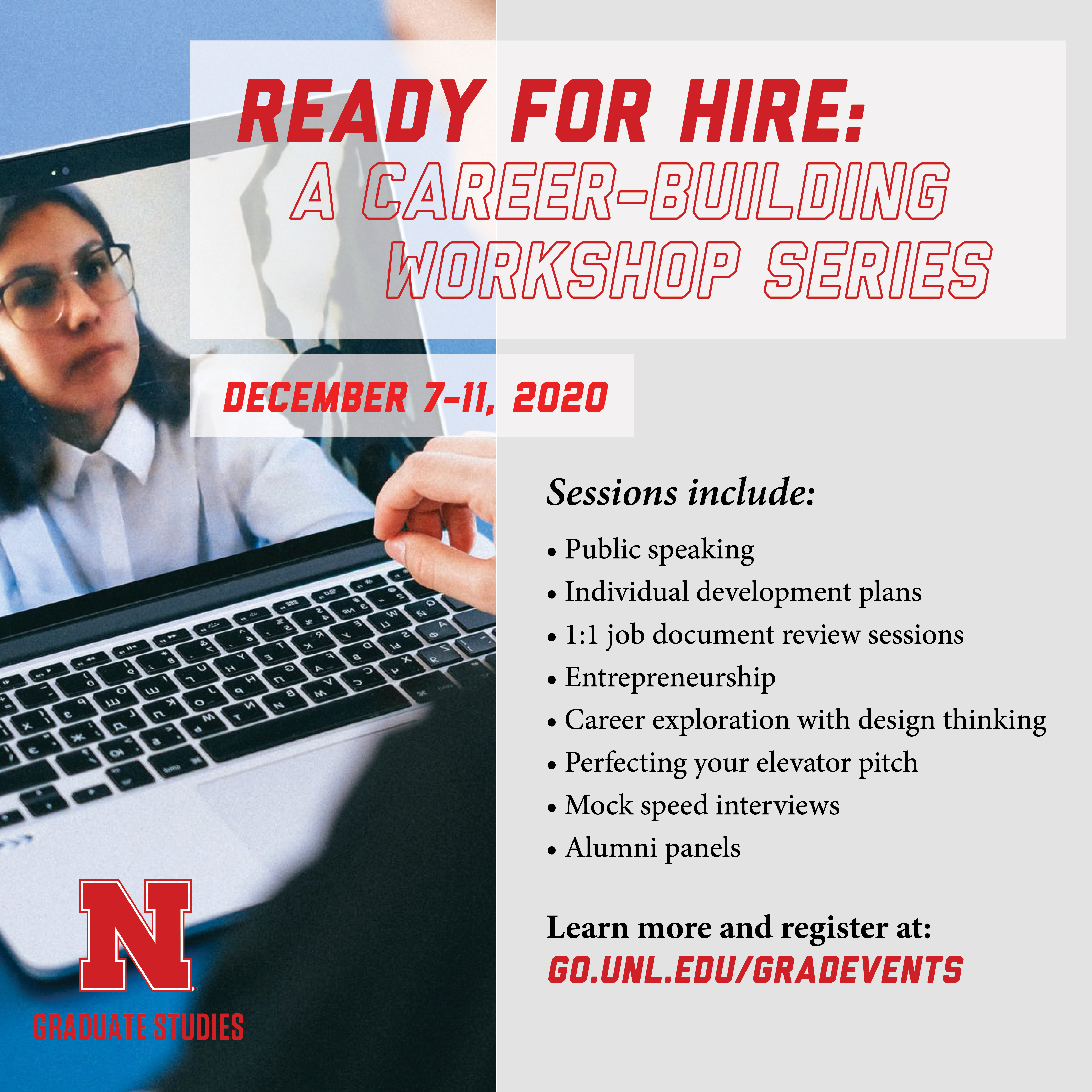 Ready for Hire: A Career Building Workshop Series will cover nine different career and professional development topics.