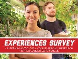 Faculty, instructors, and lab leaders can help promote their programs by encouraging their students to complete the Experiences Survey launched this fall by University Career Services. 