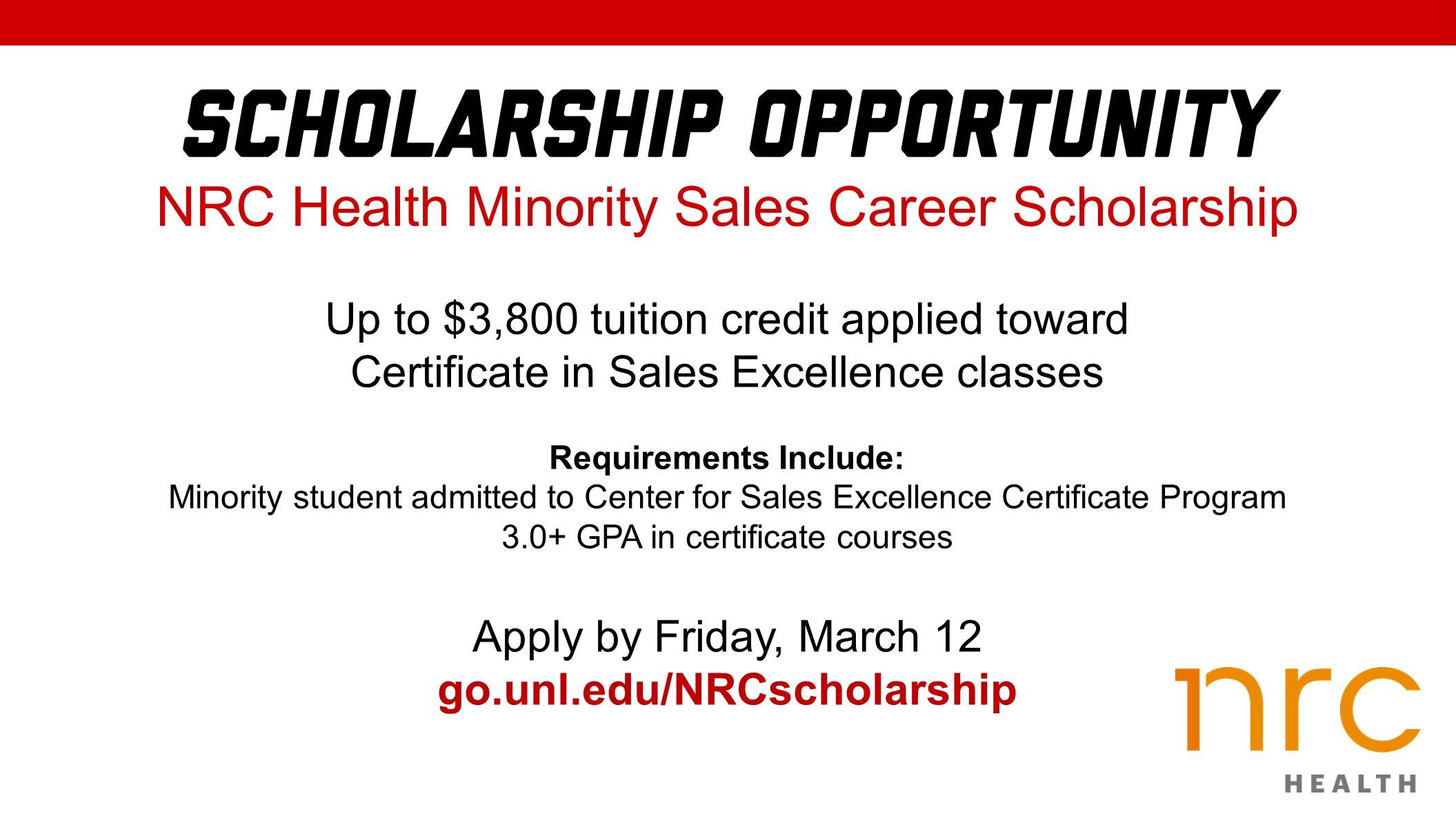 Minority Sales Career Scholarship Opportunity