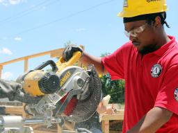 An AmeriCorps member works on a project in Omaha.Credit: Nebraska Volunteer Service Commission 