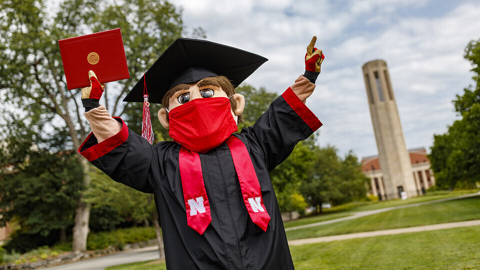 The University of Nebraska–Lincoln conferred 1,404 degrees during a virtual graduation celebration Dec. 19. Diplomas will be mailed to graduates.