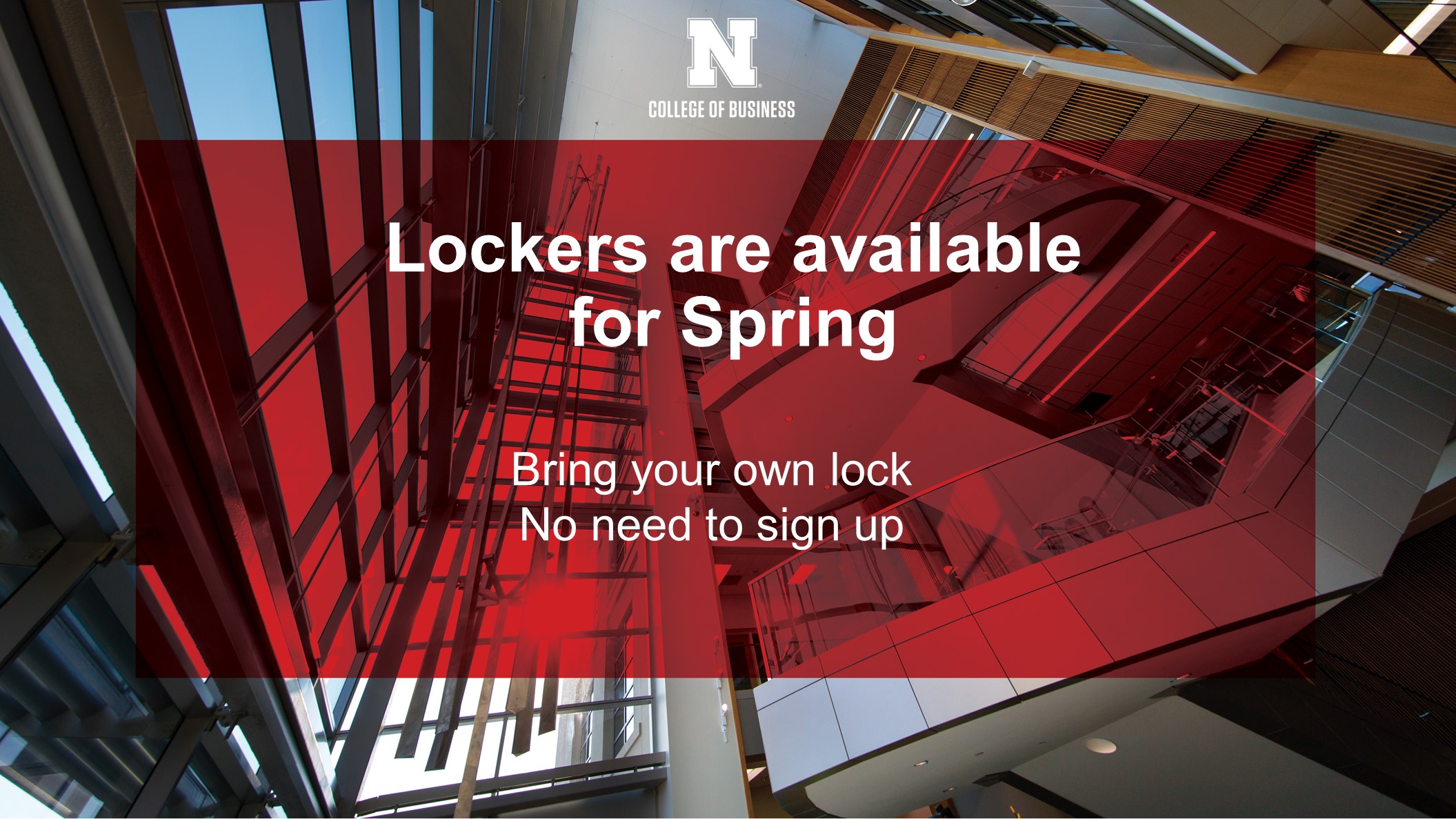 Lockers Available for Spring Semester