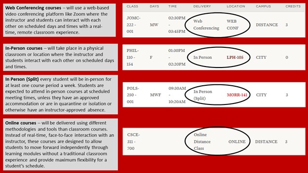 Spring 2021 Course Formats