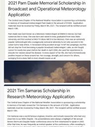 Pam Daale Memorial Scholarship and Tim Samaras Memorial Scholarhip