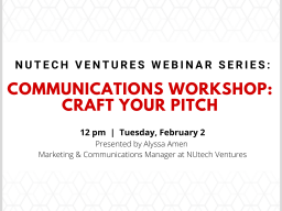 NUtech Ventures is hosting a free webinar for graduate students.