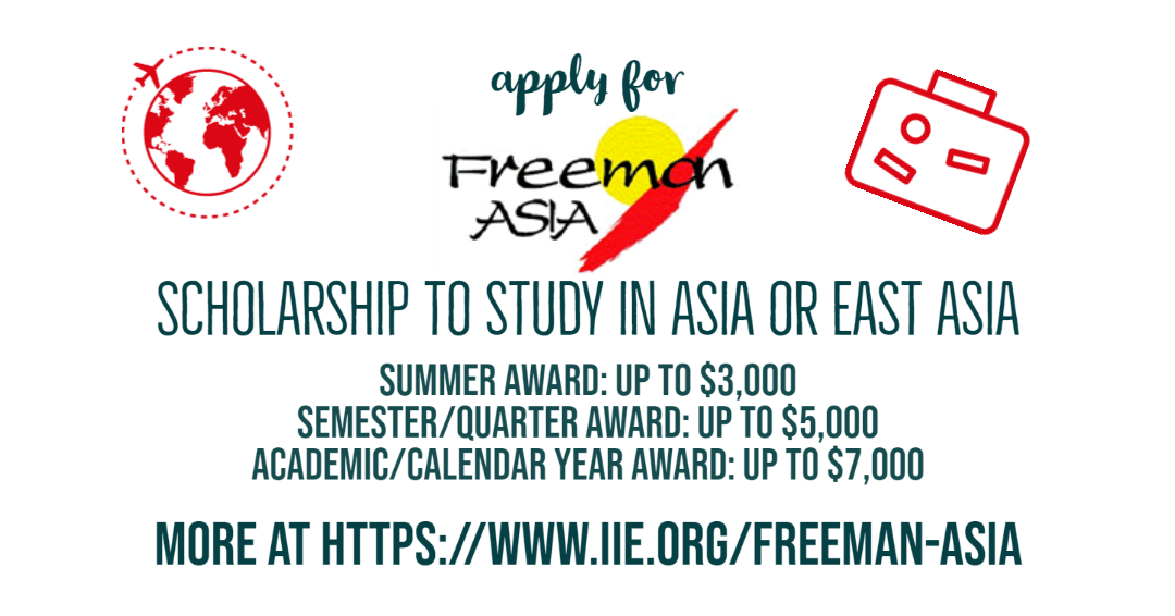 Freeman-ASIA Scholarship to Study in Asia