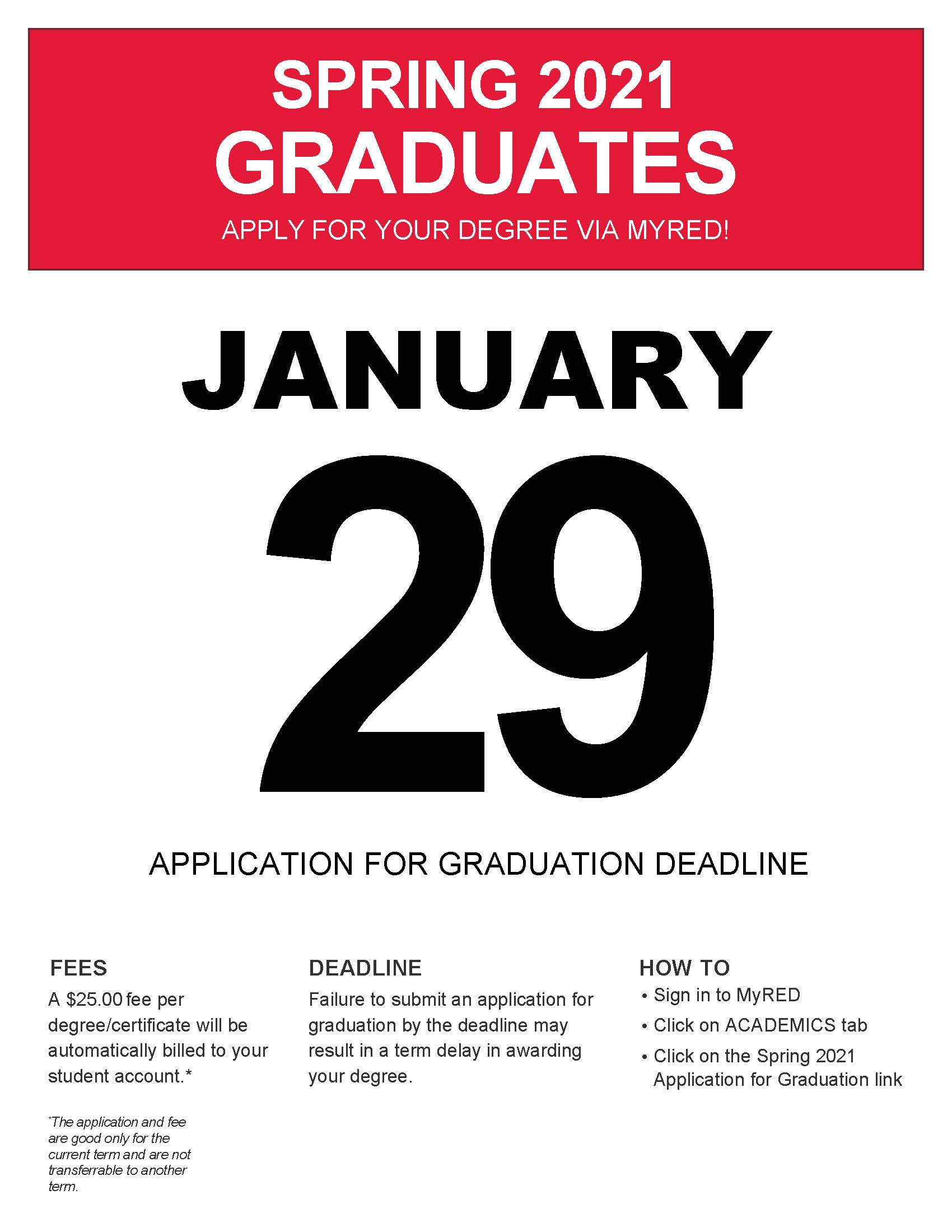 Graduation Application Announcement