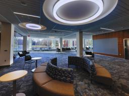 First floor interior of the Dinsdale Family Learning Commons