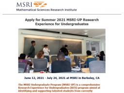 MSRI Undergraduate Program