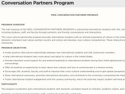 Spring 2021 PIESL Conversation Partner Program