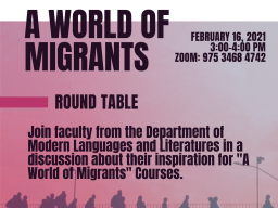 A World of Migrants: DMLL Round Table