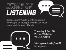 Attend the ASUN and BSU Night of Listening, featuring Black public officials discussing their fields of expertise.
