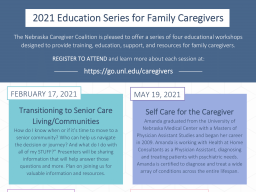 2021 Education Series for Family Caregivers