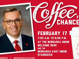 Visit the Starbucks in the Nebraska East Union and the Welcome Desk in the Nebraska Union for free drip coffee Feb. 17.