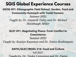 SGIS Global Experiences Courses