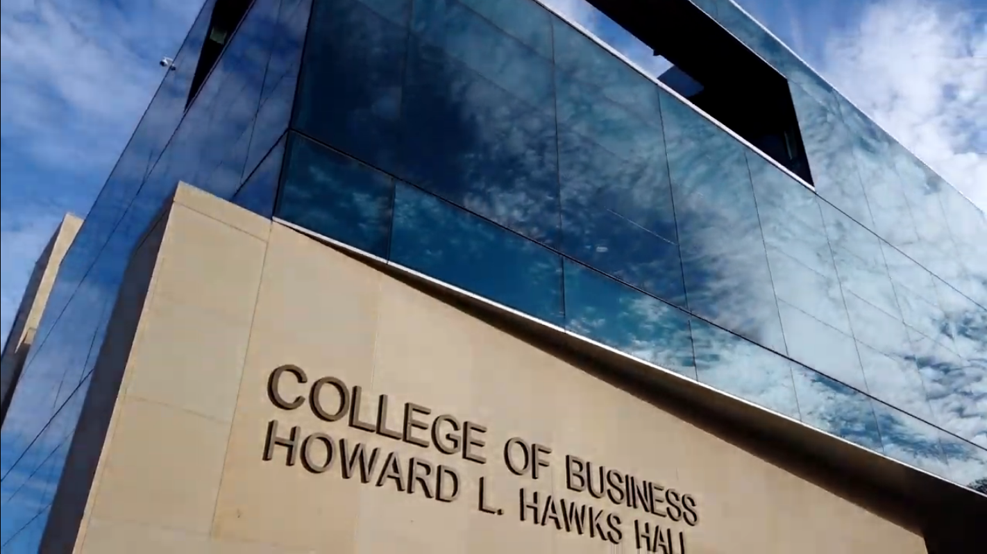 Get a closer look at the College of Business and Howard L. Hawks Hall through this video.