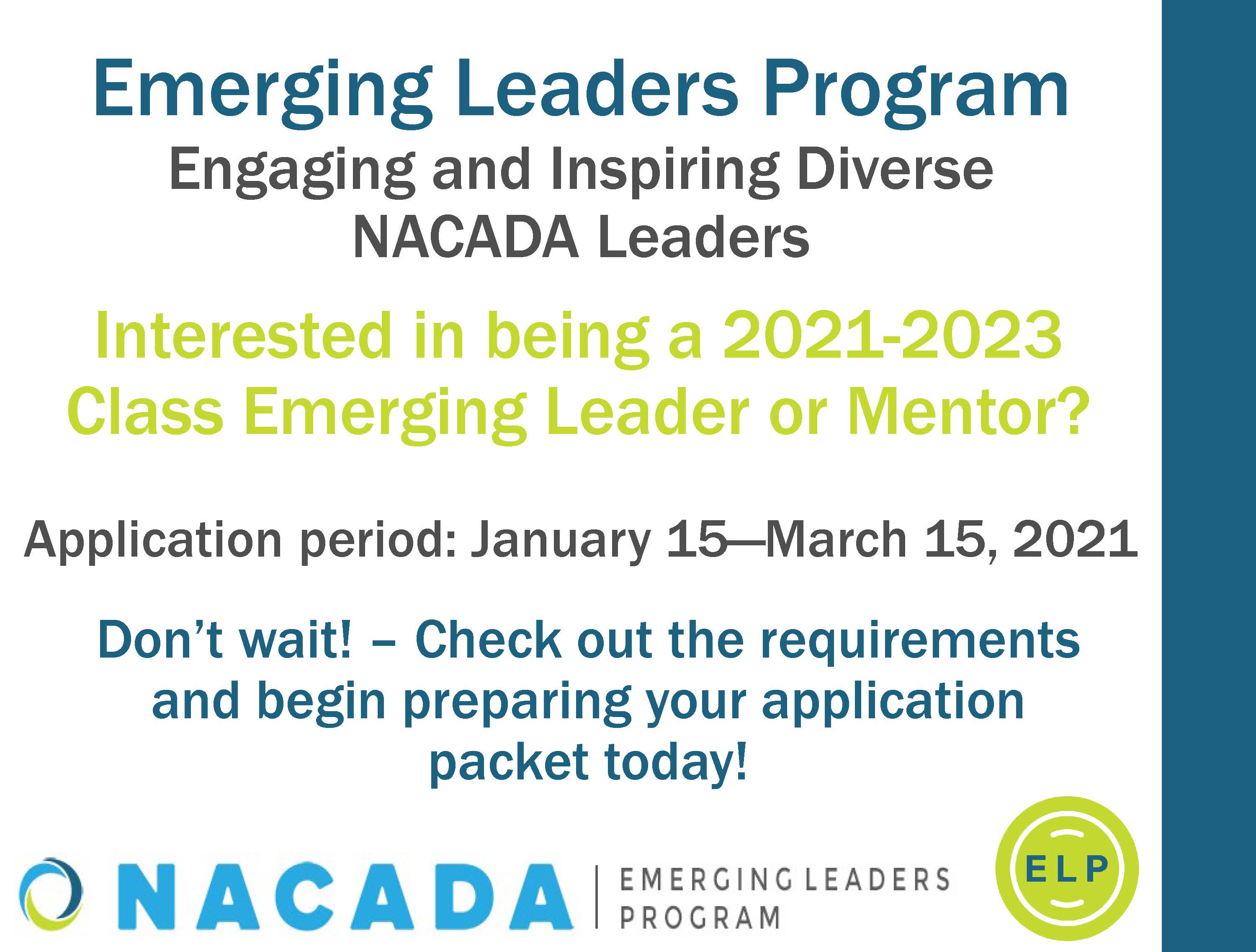 Apply for the NACADA Emerging Leaders Program! Announce University
