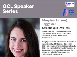 GCL Speaker Series - Murphy (Larson) Tiggelaar