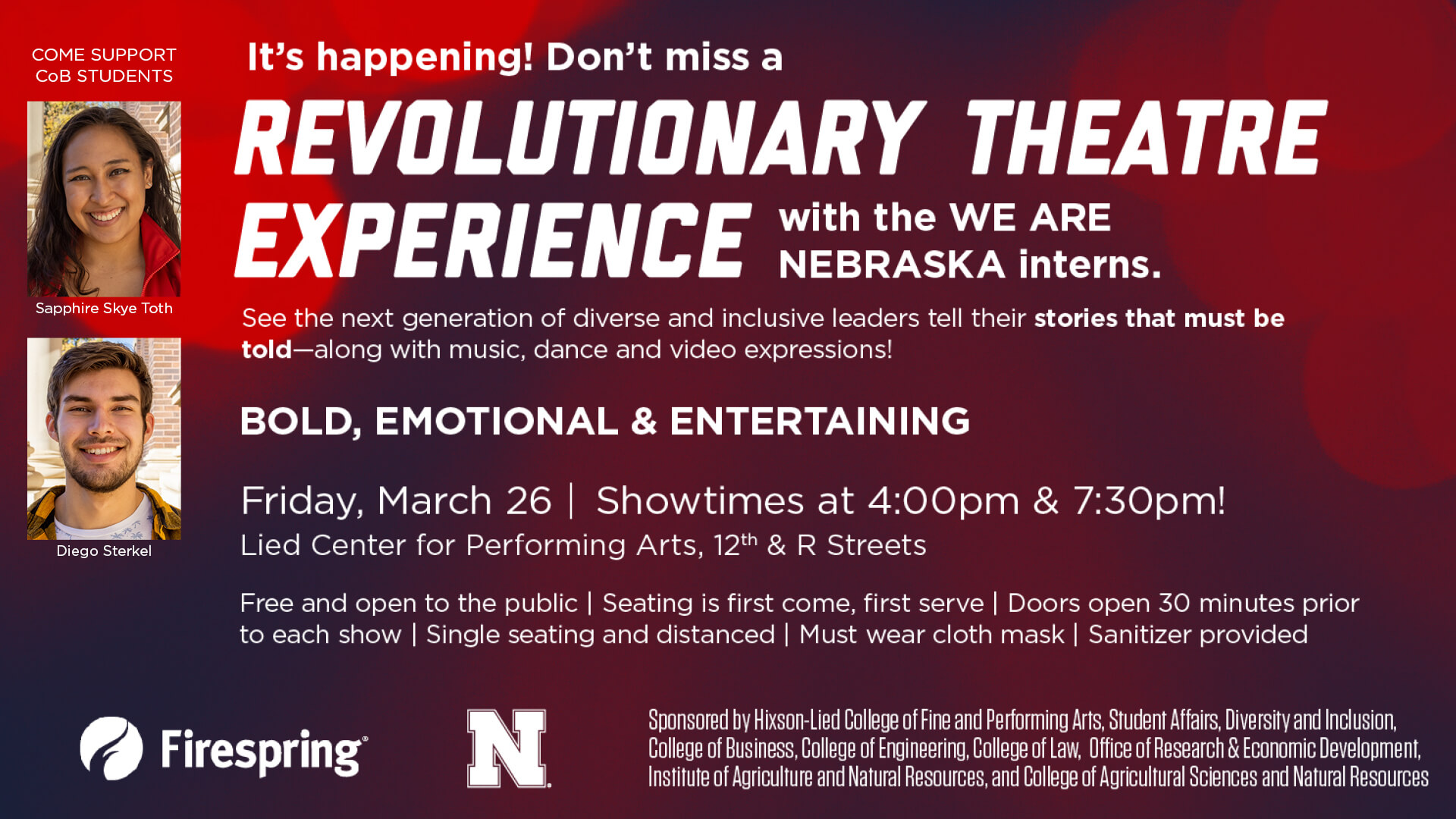 ‘We Are Nebraska’ |  March 26 at 4 p.m. and 7:30 p.m. in the Lied Center. 