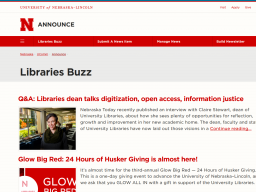 Get the latest news from UNL Libraries