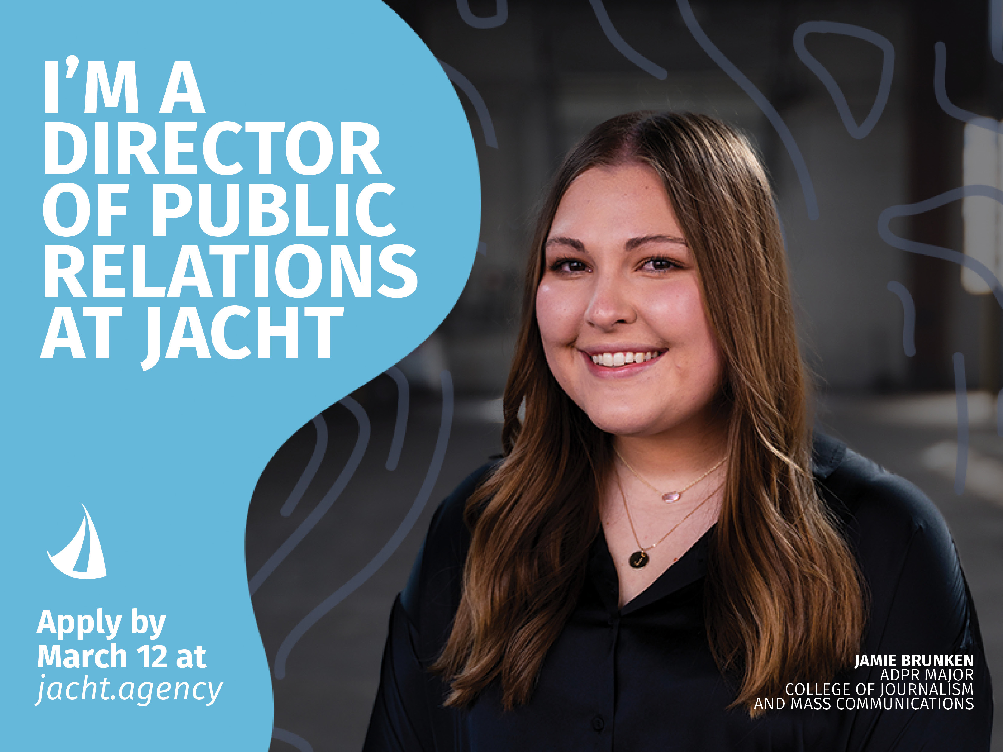 Jacht applications are due TOMORROW Friday March, 12