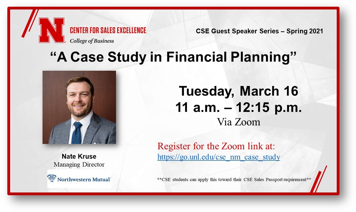 CSE Guest Speaker Series: A Case Study in Financial Planning