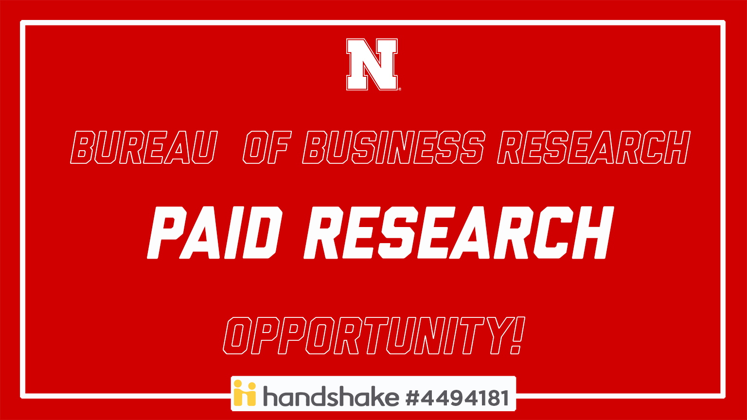 Bureau of Business Research Paid Research Opportunity