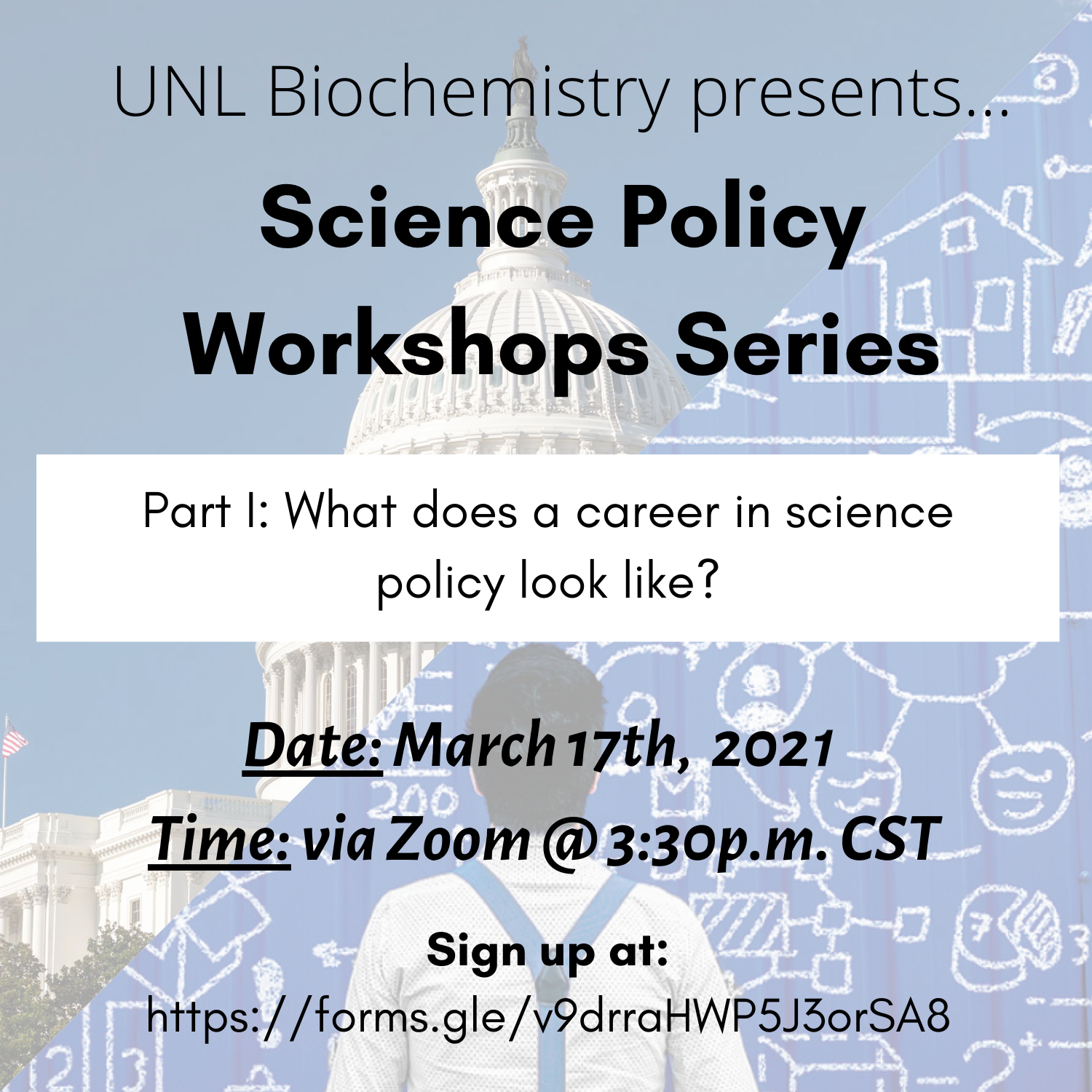 Professionals currently working in policy as multiple levels will join the event to discuss their careers and work.