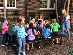 Alex Otto, a Nebraska honors student, leads a Wildlife of Nebraska Club at Prescott Elementary in 2018. Courtesy photo 