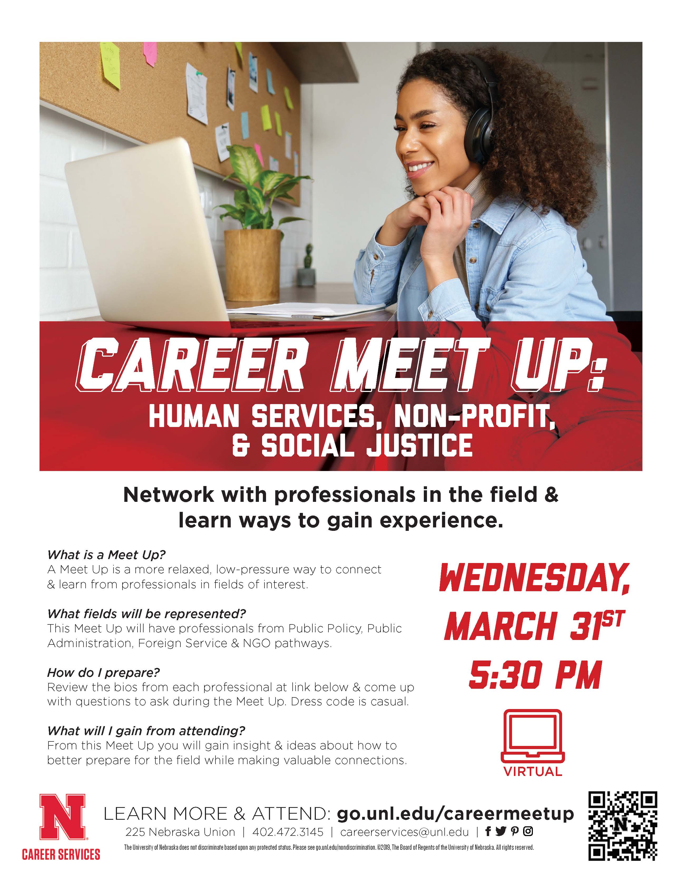 Career Meet Up: Human Services, Non-profit, & Social Justice