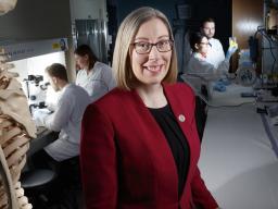 Rebecca Wachs, assistant professor of biological systems engineering, earned a National Science Foundation CAREER award to support her development of a non-opioid treatment of back pain.