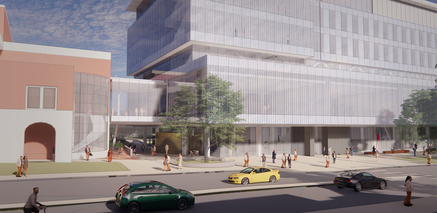With a $20M naming gift from Kiewit Corporation and the support of numerous other generous individuals, corporations and foundations, Kiewit Hall is being built at the corner of 17th and Vine Street.