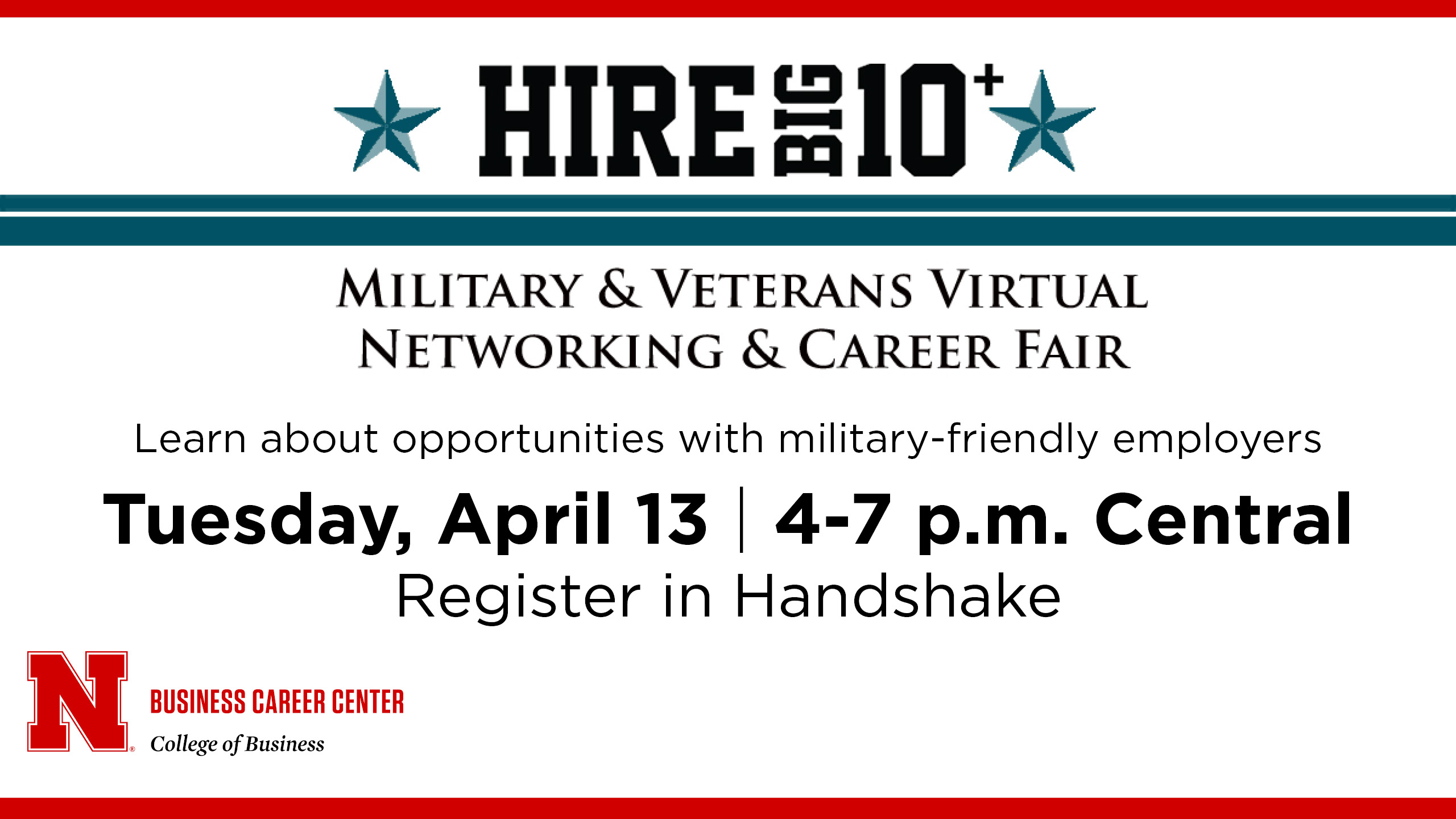 Hire Big10+ Military & Veterans Virtual Networking Event & Career Fair