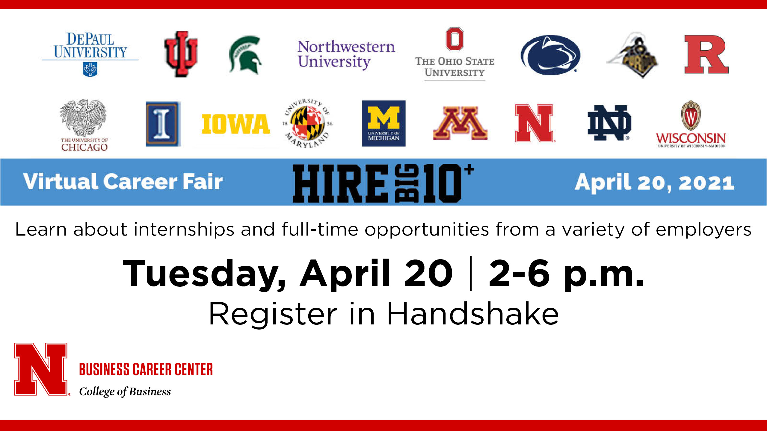 Hire Big10+ Virtual Career Fair