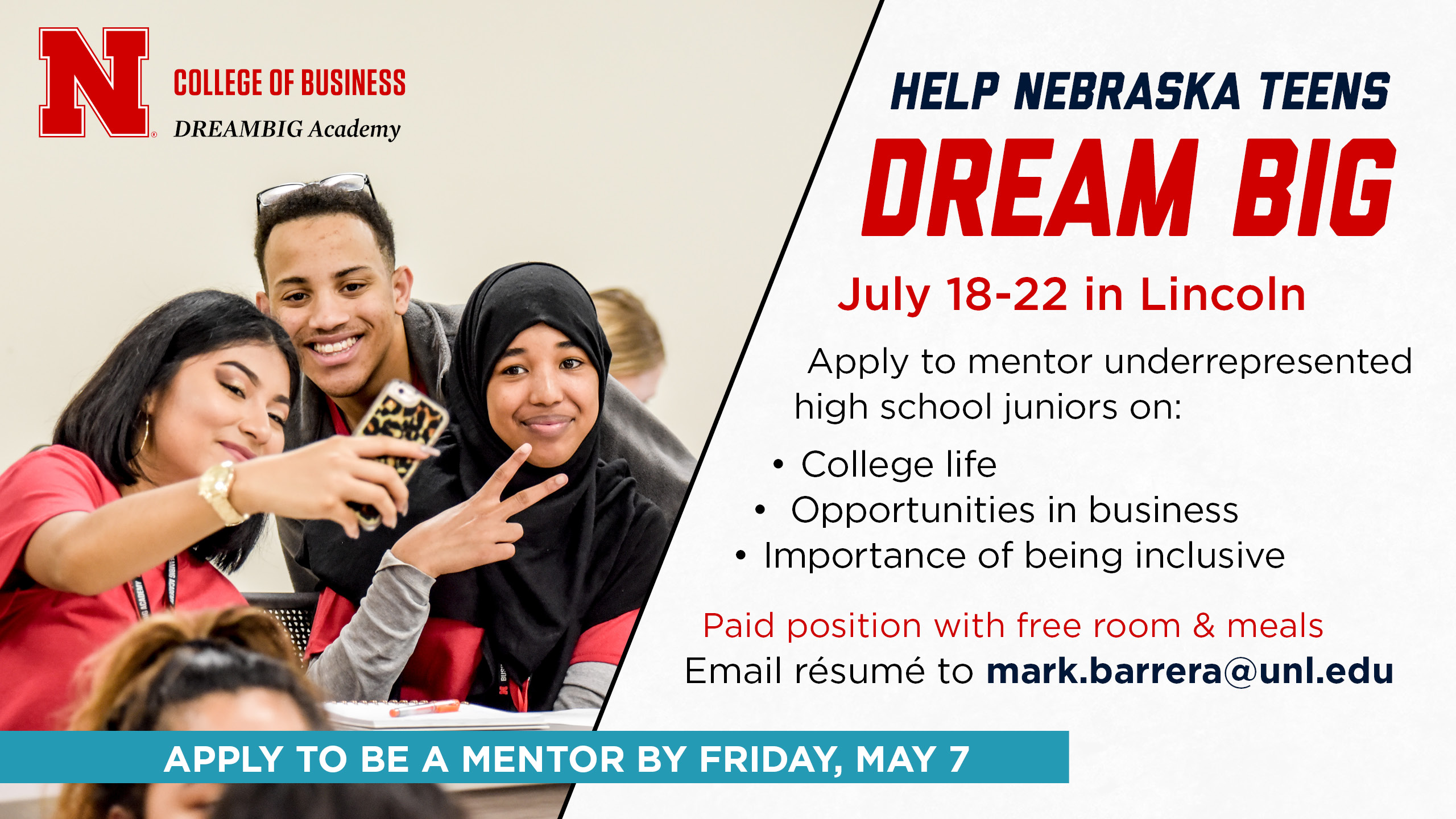 Apply to be a Dream Big Mentor!