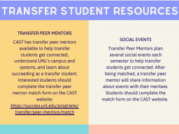 Transfer Student Resources
