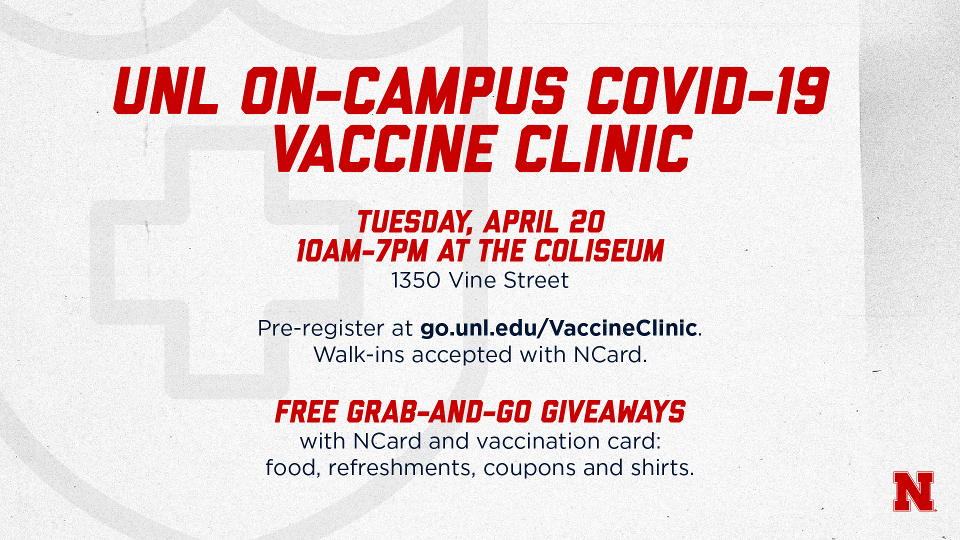 Vaccine Clinic On Campus Set For April 20