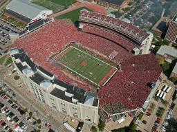 The upcoming Spring Game in Memorial Stadium will have limited capacity for fans due to the COVID-19 pandemic. (Photo taken prior to the pandemic.) 