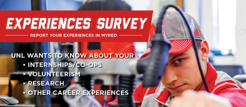 Utilizing the new Experiential Learning Dashboard on MyRed, UNL students can share about their experiential learning opportunity, such as an internship/co-op, volunteer work, or career-related experience. 